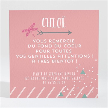 Remerciement naissance joli faire part créatif
