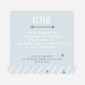 Remerciement naissance tout en image