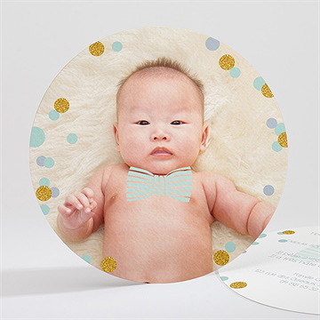 Faire-part naissance noeud papillon