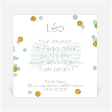 Remerciement naissance noeud papillon