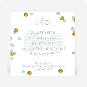 Remerciement naissance noeud papillon