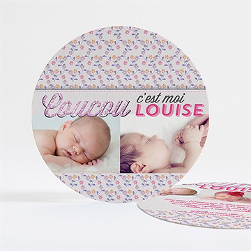 Faire-part naissance coucou c'est moi