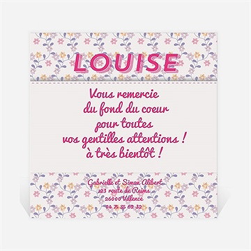 Remerciement naissance coucou c'est moi