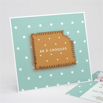 Faire-part naissance biscuit à croquer