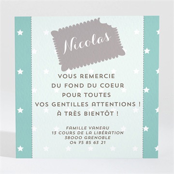 Remerciement naissance biscuit à croquer