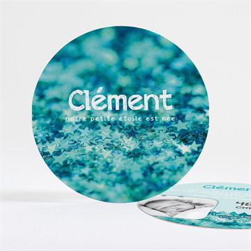 Faire-part naissance carte originale verte