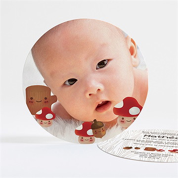 Faire-part naissance la tribu des champignons