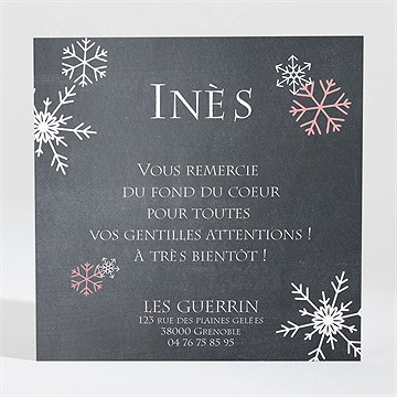 Remerciement naissance notre petit flocon