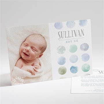 Faire-part naissance a la gouache