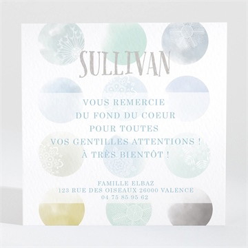 Remerciement naissance a la gouache