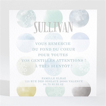 Remerciement naissance a la gouache