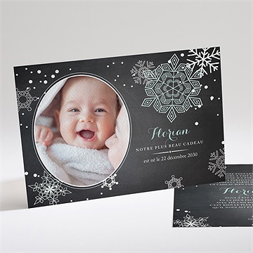Faire-part naissance annonce d'hiver