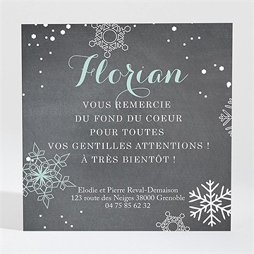 Remerciement naissance annonce d'hiver
