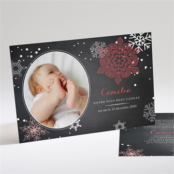 Faire-part naissance belle nouvelle d'hiver