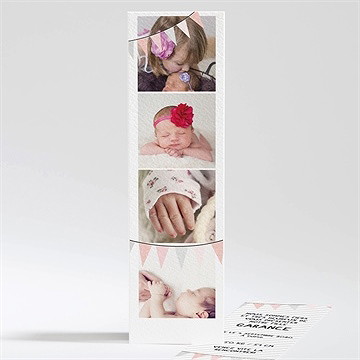 Faire-part naissance photomaton 4 photos