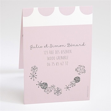 Faire-part naissance princesse des neiges - Dos du faire-part