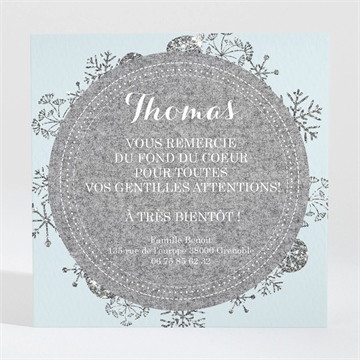 Remerciement naissance médaillon original