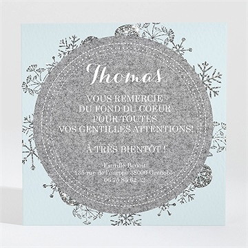 Remerciement naissance médaillon original
