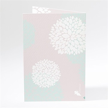 Menu baptême bouquet de feuilles - Dos du menu