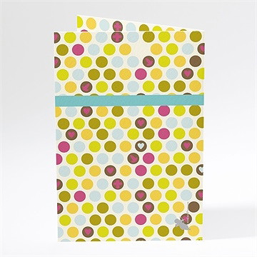 Menu baptême confettis et petis pois - Dos du menu