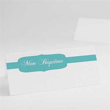 Marque-place baptême confettis et petis pois