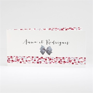 Faire-part mariage noeud et liberty