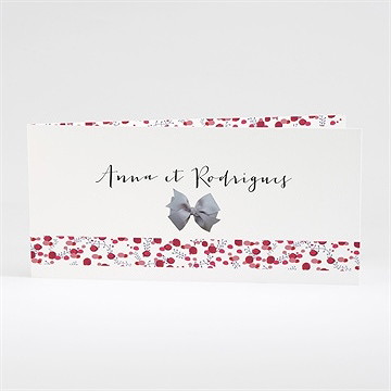 Faire-part mariage noeud et liberty