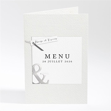 Menu mariage esperluette et étiquettes