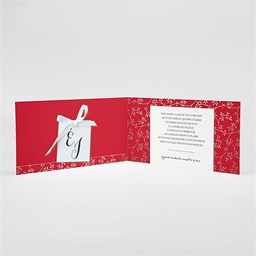 Faire-part mariage aux couleurs de notre amour - Intérieur du faire-part