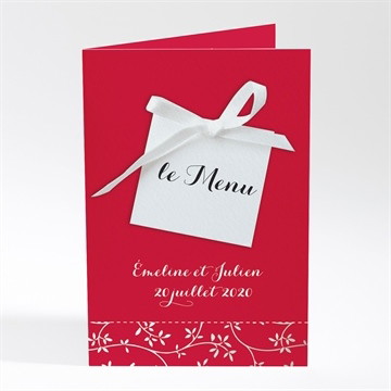 Menu mariage aux couleurs de notre amour