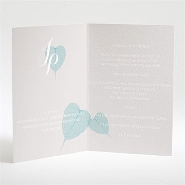 Menu mariage campagne chic - Intérieur du menu