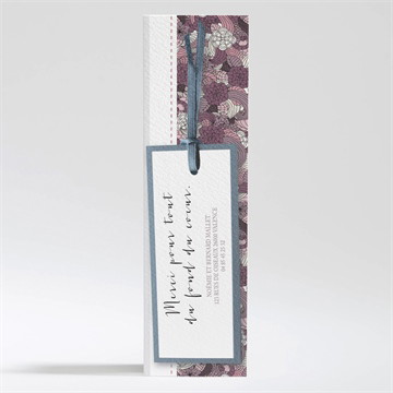 Remerciement mariage invitation fleurie