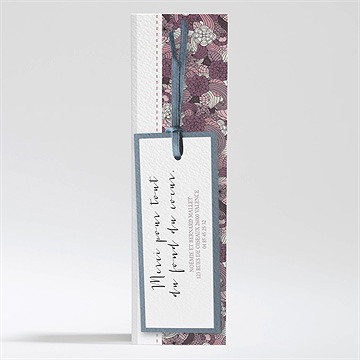 Remerciement mariage invitation fleurie