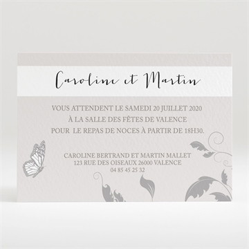 Carton d'invitation mariage fleurs et élégance