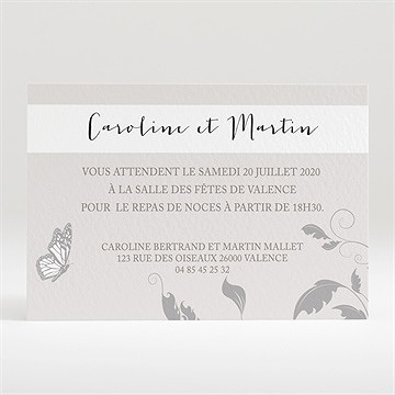 Carton d'invitation mariage fleurs et élégance