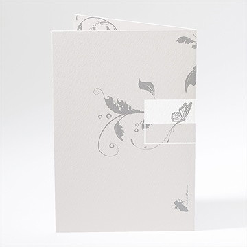 Menu mariage fleurs et élégance - Dos du menu