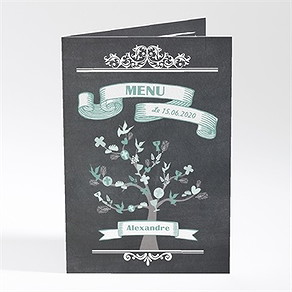 Menu communion sacrement élégant