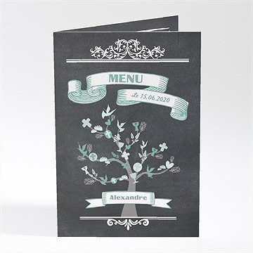 Menu communion sacrement élégant