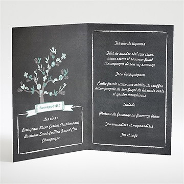 Menu communion sacrement élégant - Intérieur du menu