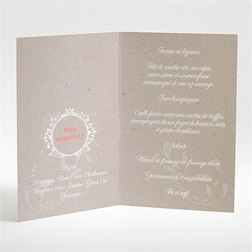 Menu communion jolie annonce - Intérieur du menu