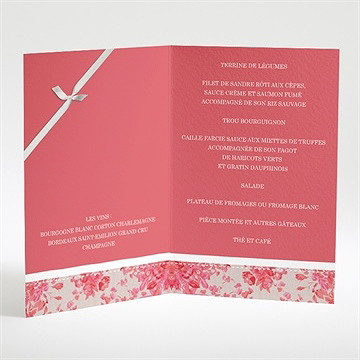 Menu mariage oui liberty - Intérieur du menu