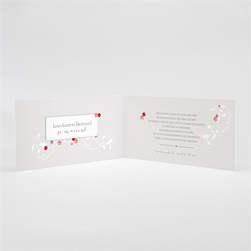 Faire-part mariage un mariage illustré - Intérieur du faire-part