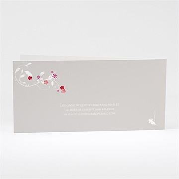 Faire-part mariage un mariage illustré - Dos du faire-part