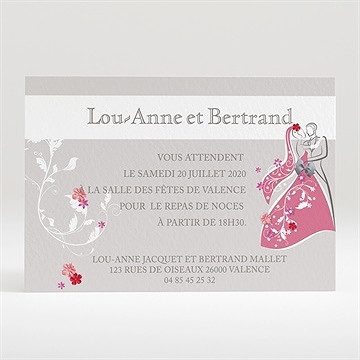 Carton d'invitation mariage un mariage illustré