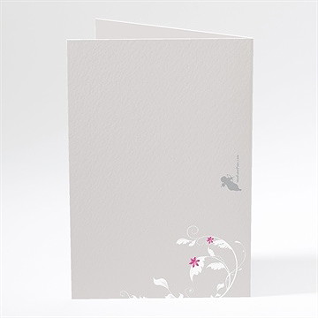 Menu mariage un mariage illustré - Dos du menu