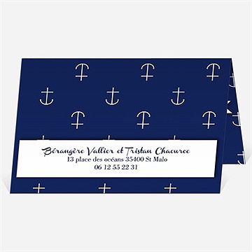 Faire-part mariage les ancres du mariage - Dos du faire-part