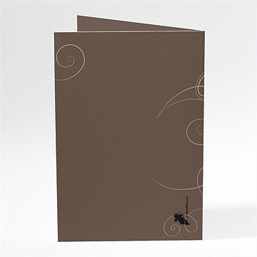 Menu mariage chocolat et étiquettes - Dos du menu