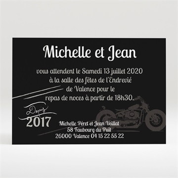Carton d'invitation mariage amour et vitesse