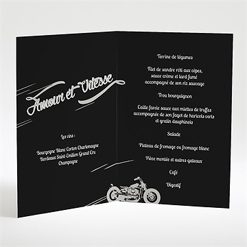 Menu mariage amour et vitesse - Intérieur du menu