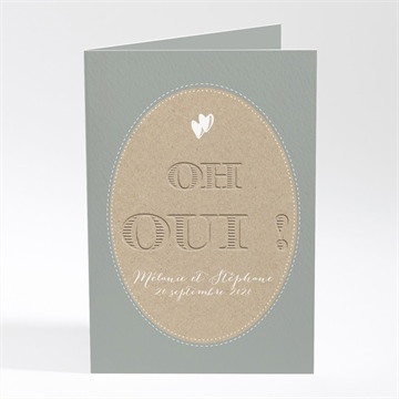 Faire-part mariage harmonie beige et marron